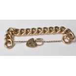 LARGE 9CT GOLD CHUNKY CURB LINK BRACELET