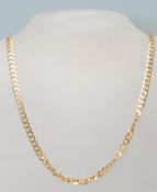 9CT GOLD GENTLEMAN'S FLAT LINK NECKLACE