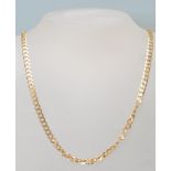 9CT GOLD GENTLEMAN'S FLAT LINK NECKLACE