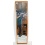 VINTAGE TEAK WOOD WALL MIRROR