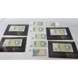 FOUR QEII ONE POUND BANK NOTES