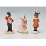 THREE VINTAGE ROYAL DOULTON BUNNYKINS FIGURINES