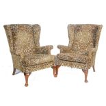 PAIR OF VINTAGE PARKER KNOLL WING BACK ARMCHAIRS