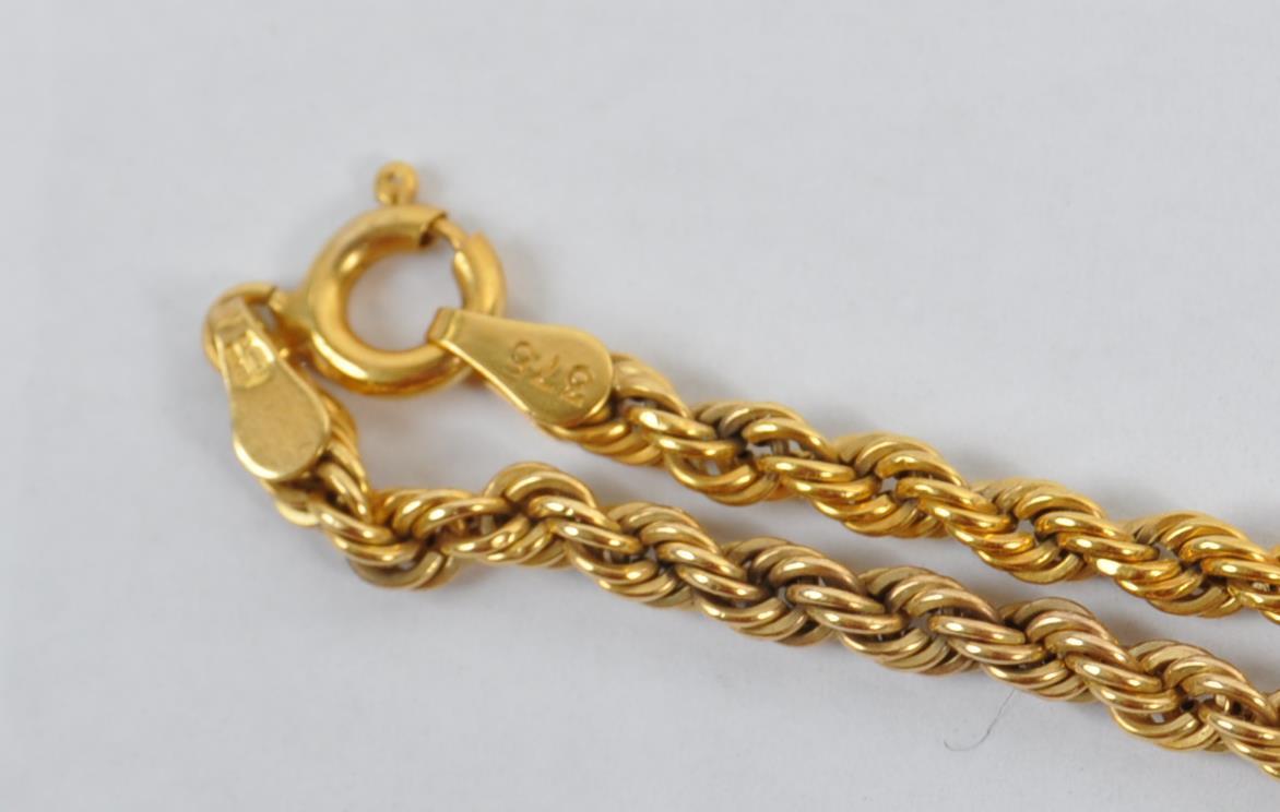 9CT GOLD ROPE TWIST CHAIN - Image 3 of 5