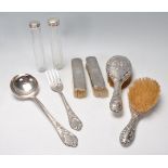 A collection of silver hallmarked items to include