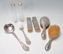 A collection of silver hallmarked items to include