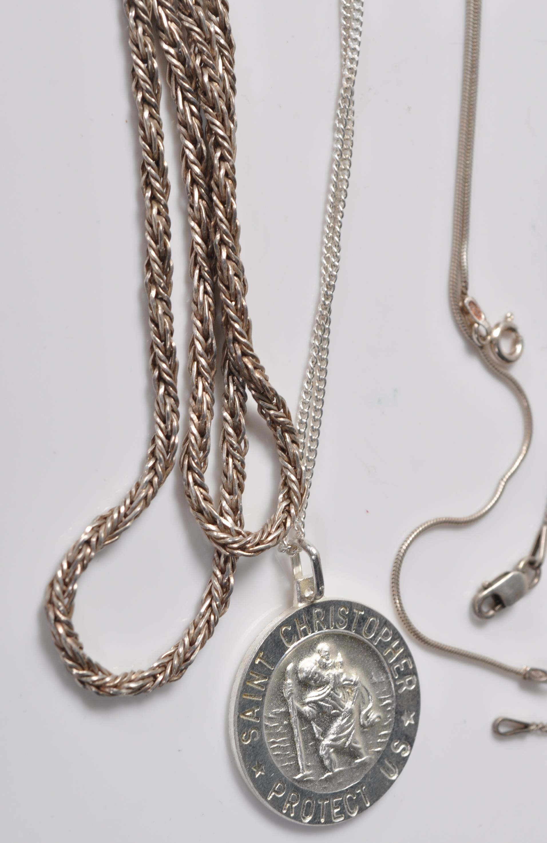 COLLECTION OF SILVER STAMPED 925 NECKLACES. - Image 3 of 10