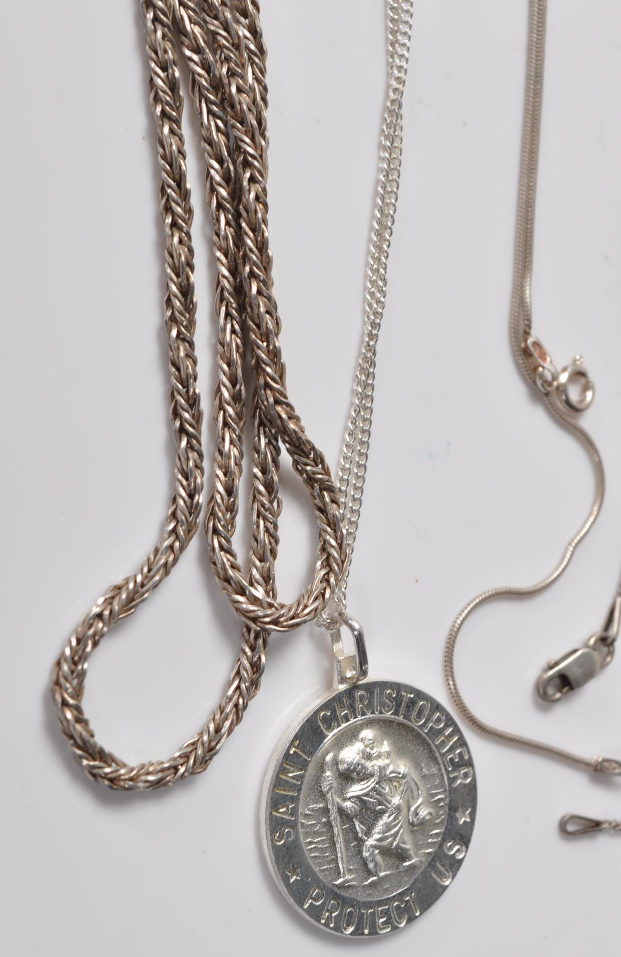 COLLECTION OF SILVER STAMPED 925 NECKLACES. - Image 3 of 10