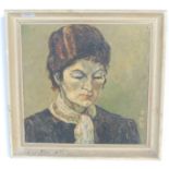 OIL ON BORD PORTRAIT BY MYRTLE GOULDEN