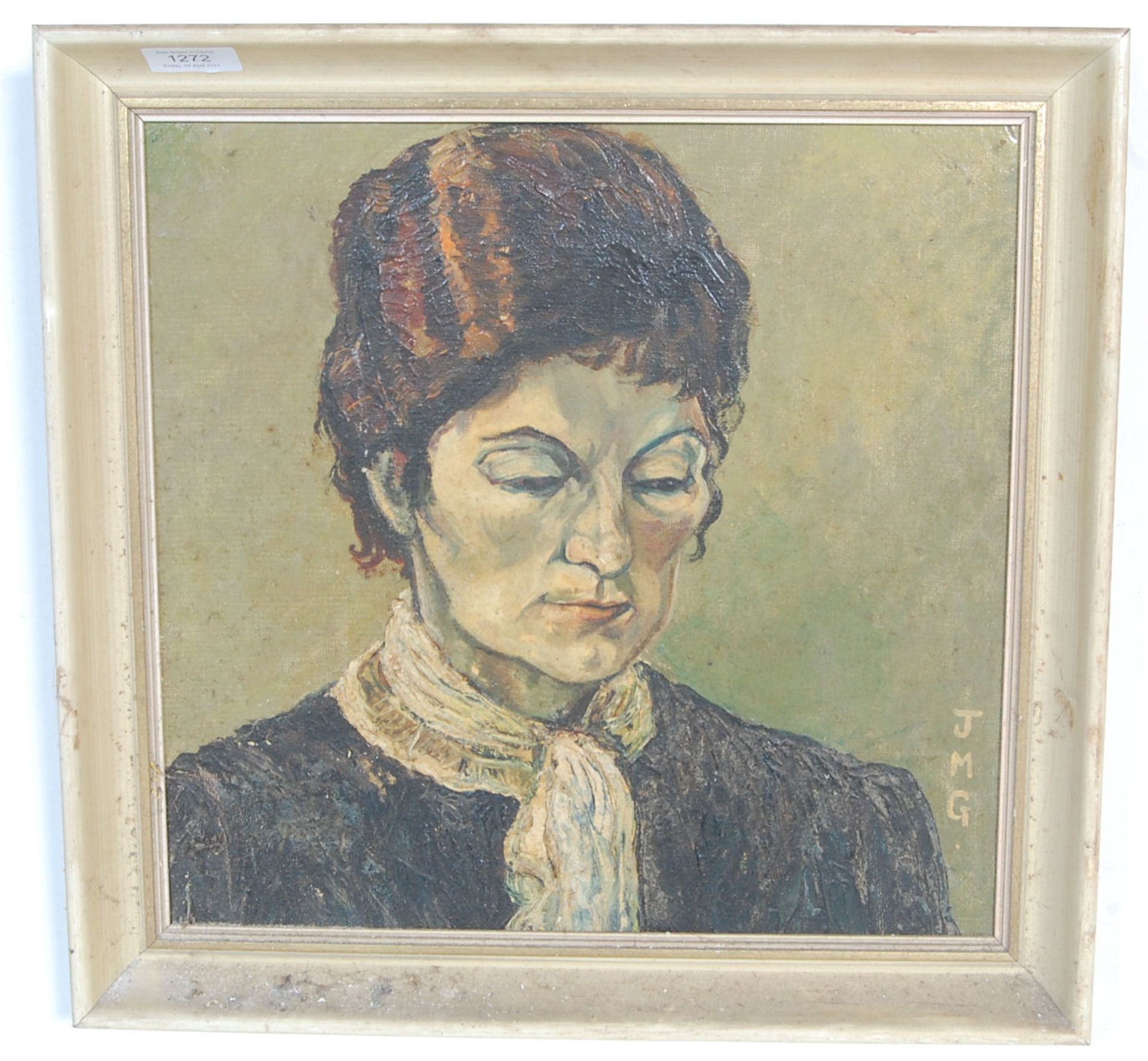 OIL ON BORD PORTRAIT BY MYRTLE GOULDEN