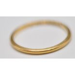 1930'S 22CT GOLD FINE BAND RING