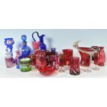 COLLECTION OF BOHEMIAN AND OTHER ANTIQUE GLASSWARE