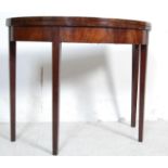 18TH CENTURY GEORGE III DEMI LUNE GAMES CARD TABLE