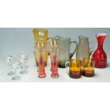 LARGE COLLECTION OF VINTAGE RETRO 20TH CENTURY STUDIO ART GLASS