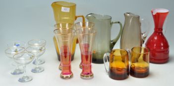 LARGE COLLECTION OF VINTAGE RETRO 20TH CENTURY STUDIO ART GLASS