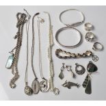LARGE COLLECTION OF STAMPED .925 SILVER JEWELLERY