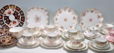 COLLECTION OF VINTAGE 20TH CENTURY BONE CHINA TEA CUPS