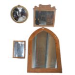 COLLECTION OF MIRRORS - MID CENTURY CONVEX - ARCHED ETC