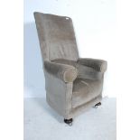 EARLY 20TH CENTURY EDWARDIAN FIRESIDE CAHIR / SALOON CHAIR