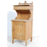ANTIQUE ASH WOOD BEDSIDE CHEST / BACHELORS WASH STAND