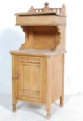 ANTIQUE ASH WOOD BEDSIDE CHEST / BACHELORS WASH STAND