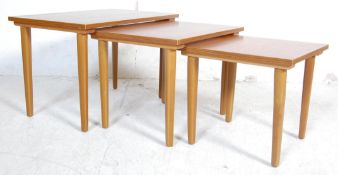 RETRO MID CENTURY DANISH INSPIRED TEAK NEST OF TABLES