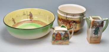 COLLECTION OF ANTIQUE 1920S ROYAL DOULTON SERIESWARE POTTERY