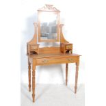 EDWARDIAN PINE ARTS AND CRAFTS DRESSING TABLE