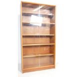 VINTAGE RETRO 20TH CENTURY LIGHT OAK OPEN LIBRARY WINDOW BOOKCASE