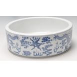 VINTAGE 20TH CENTURY CHINESE BLUE AND WHITE CENTRE