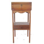 ANTIQUE VICTORIAN WRITING BOX AND WASH STAND