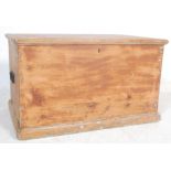 VICTORIAN 19TH CENTURY PINE BLANKET BOX CHEST