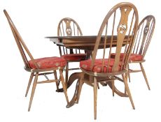 ERCOL - LUCIAN ERCOLANI RETRO VINTAGE DINING TABLE AND CHAIRS