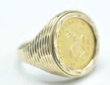 1984 SOUTH AFRICAN 1 /10 KRUGERRAND IN 9CT GOLD RI