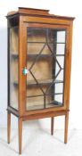 EDWARDIAN MAHOGANY INLAID DISPLAY CABINET