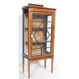 EDWARDIAN MAHOGANY INLAID DISPLAY CABINET