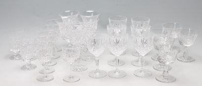 LARGE COLLECTION OF VINTAGE RETRO 20TH CENTURY CRYSTAL GLASS