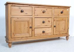 LARGE 20TH CENTURY PINE SIDEBOARD / CUPBOARD