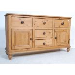 LARGE 20TH CENTURY PINE SIDEBOARD / CUPBOARD