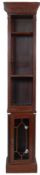 VICTORIAN STYLE TALL NARROW LIBRARY BOOKCASE CABINET