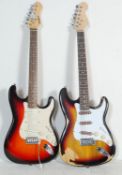 TWO VINTAGE RETRO 20TH CENTURY SIX STRINGS ELECTRI