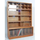 1970’S TEAK WOOD VENEER SIMPLEX LAWYER BOOKCASE CA