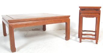 20TH CENTURY CHINESE OPIUM TABLE AND NEST OF TABLE