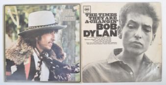 BOB DYLAN - TWO VINYL RECORD ALBUMS THE TIMES THEY