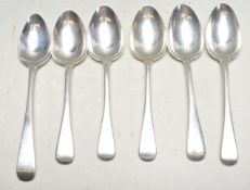 19TH CENTURY ANTIQUE SILVER DESSERT SPOONS