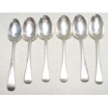 19TH CENTURY ANTIQUE SILVER DESSERT SPOONS