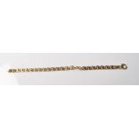 9CT GOLD ROUND FANCY LINK BRACELET