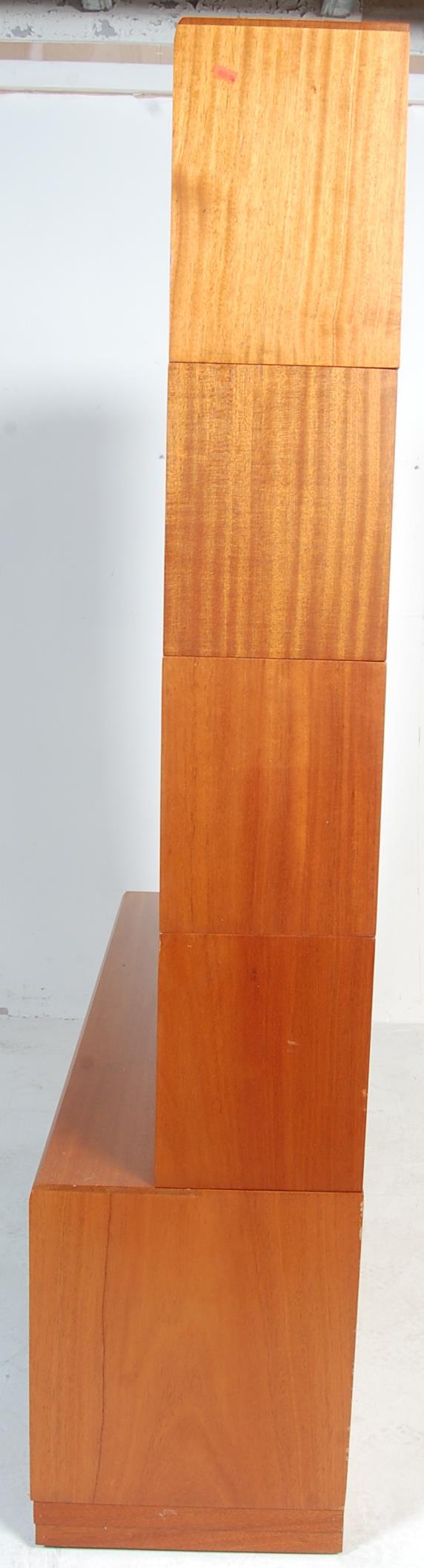 1970’S TEAK WOOD VENEER SIMPLEX LAWYER BOOKCASE CA - Image 4 of 9