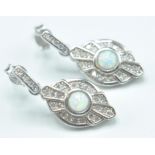 PAIR OF ART DECO STYLE STAMPED .925 STERLING SILVE