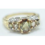 10CT GOLD & TOURMALINE STONE DRESS RING